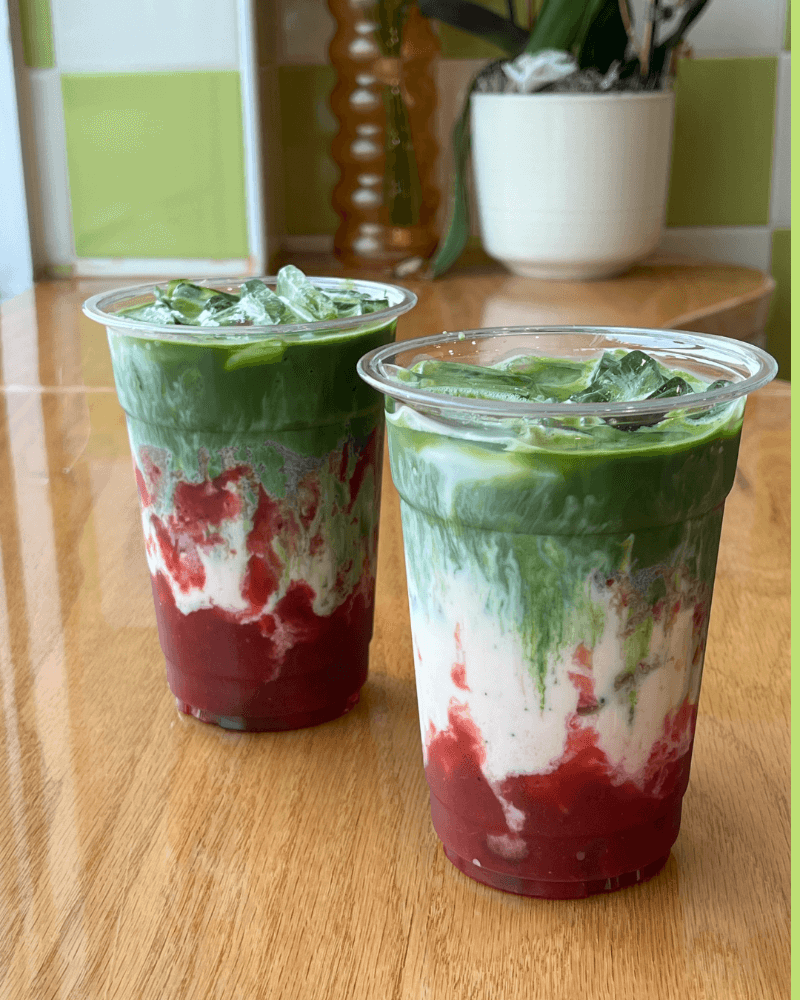 Strawberry Matcha Latte