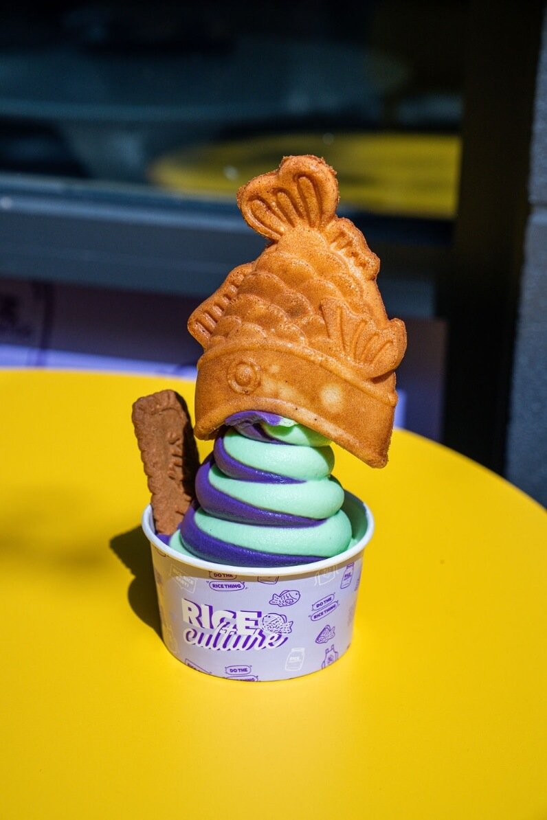 Rice Culture soft serve with a taiyaki